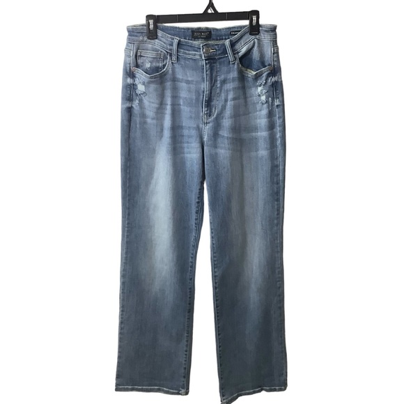 Judy Blue High Waist Straight Fit Denim Jeans - Picture 1 of 10